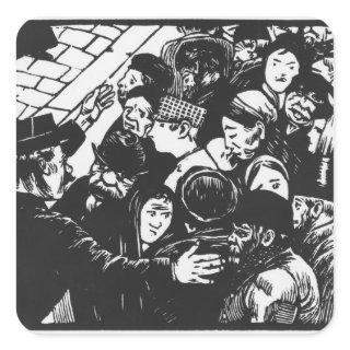 The Paris crowd, 1892 Square Sticker
