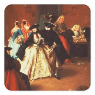 The Parlour (oil on canvas) Square Sticker