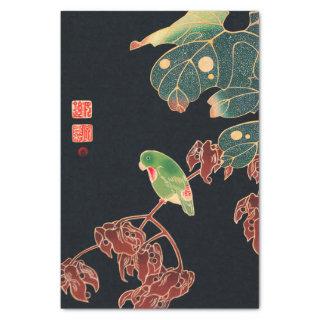 The Paroquet Colorful Bird Japanese illustration Tissue Paper
