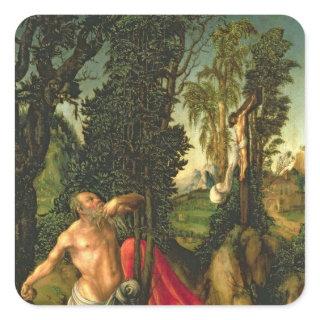 The Penitence of St. Jerome, 1502 Square Sticker