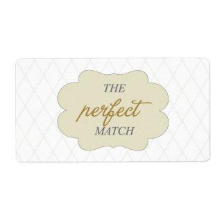 the perfect match label
