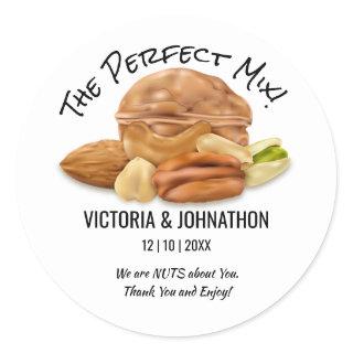 The Perfect Mix Nuts Thank You | Wedding Treat Classic Round Sticker