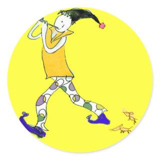 The Pied Piper of Hamelin Classic Round Sticker