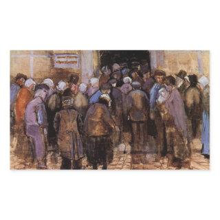 The Poor and Money by Vincent van Gogh Rectangular Sticker