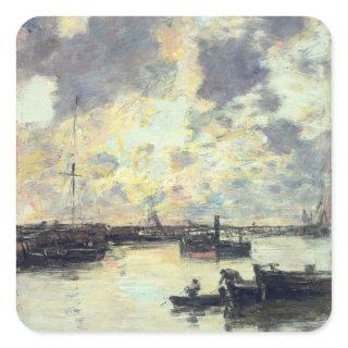 The Port, c.1895 (oil on panel) Square Sticker