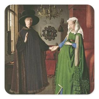 The Portrait of Giovanni Arnolfini Square Sticker