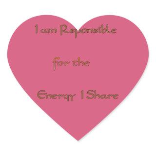 The Power Within: Energy Matters Heart Sticker