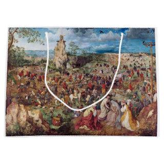 The Procession to Calvary, Pieter Bruegel Large Gift Bag