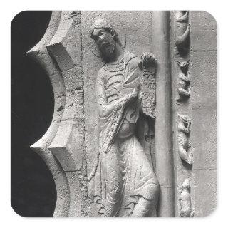 The prophet Isaiah unrolling a phylactery Square Sticker