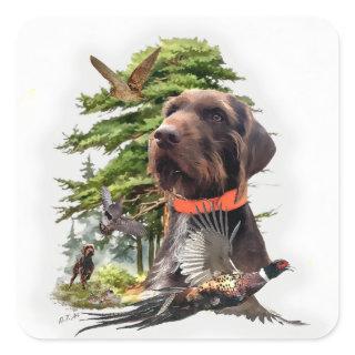 The Pudelpointer  Square Sticker