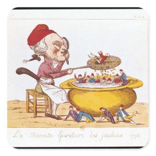The Purifying Pot of the Jacobins, 1793 Square Sticker