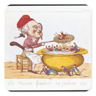 The Purifying Pot of the Jacobins, 1793 Square Sticker