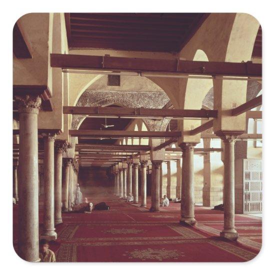 The Qibla Liwan of the Mosque of Al-Azhar Square Sticker
