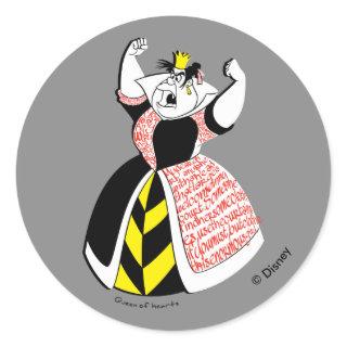 The Queen of Hearts | Skirt Text Design Classic Round Sticker