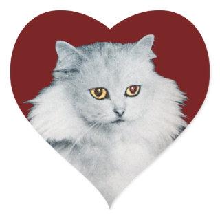 THE QUEEN OF WHITE CATS, Red Heart Heart Sticker