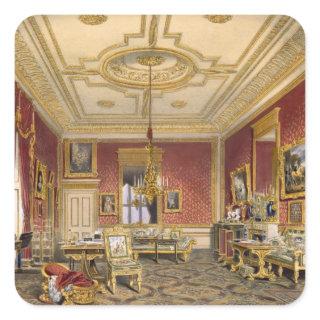 The Queen's Private Sitting Room, Windsor Castle, Square Sticker