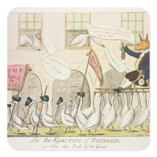 The Re-Electing of Reynard or Fox Square Sticker