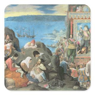The Recovery of the Bay of San Salvador Square Sticker