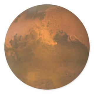 The Red Planet Mars Classic Round Sticker