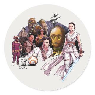 The Resistance Illustrated Collage Classic Round Sticker