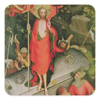 The Resurrection, c.1380 Square Sticker