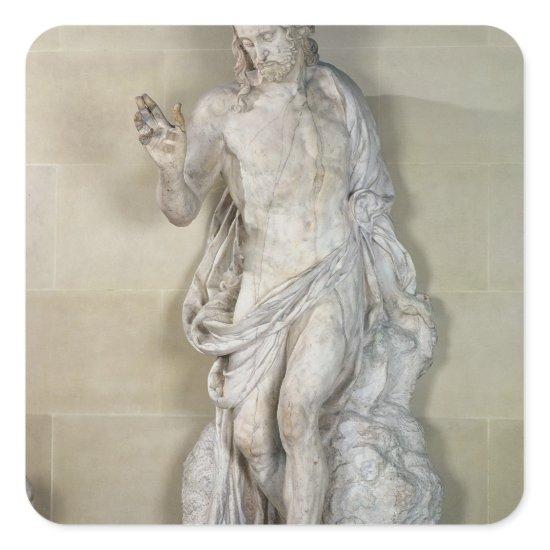 The Resurrection, detail of Christ Square Sticker