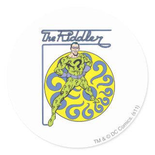 The Riddler & Logo Purple Classic Round Sticker