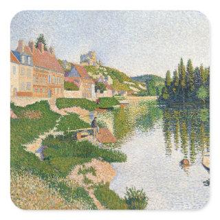 The River Bank, Petit-Andely, 1886 Square Sticker