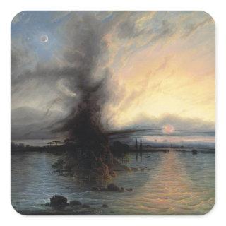 The Rock of Salvation, 1837 (oil on canvas) Square Sticker