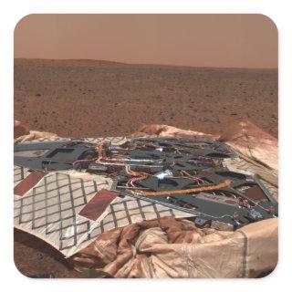 The rover's landing site square sticker