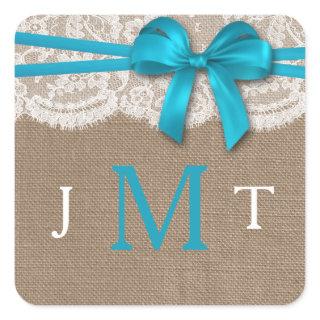 The Rustic Blue Bow Wedding Collection Seals