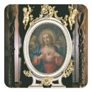 The Sacred Heart of Christ, from the Boarding Scho Square Sticker