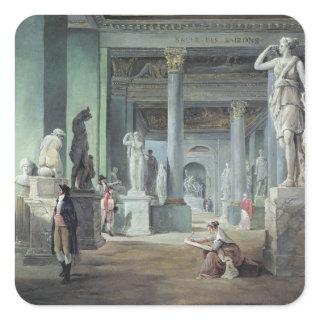 The Salle des Saisons at the Louvre, c. 1802 Square Sticker