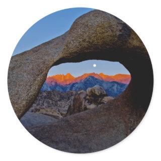 The Scenic Alabama Hills Nestled Classic Round Sticker