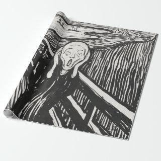 The Scream by Edvard Munch Black and White