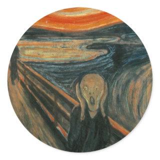 The Scream by Edvard Munch Classic Round Sticker