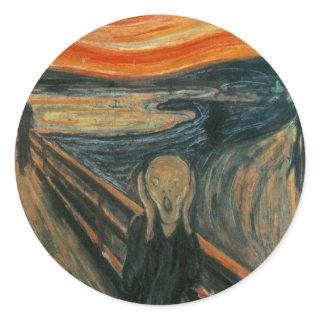 The Scream - Edvard Munch. Painting Artwork. Classic Round Sticker