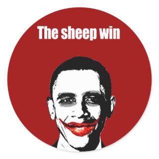 THE SHEEP WIN CLASSIC ROUND STICKER