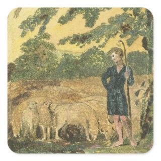 The Shepherd, from 'Songs of Innocence', 1789 (col Square Sticker