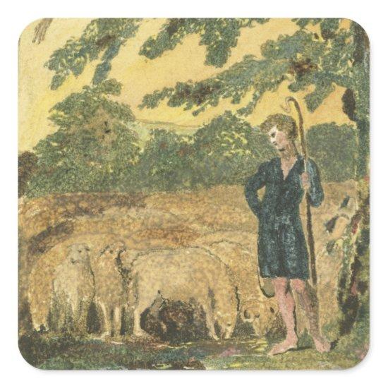 The Shepherd, from 'Songs of Innocence', 1789 (col Square Sticker