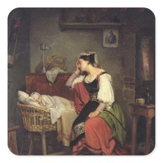 The Sick Child Square Sticker