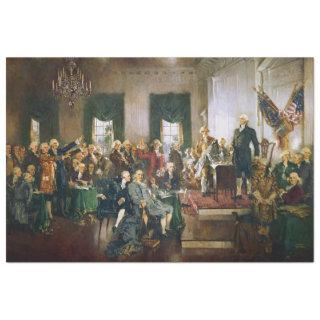 THE SIGNING OF THE CONSTITUTION BY HOWARD CHRISTY TISSUE PAPER
