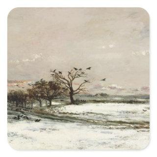 The Snow, 1873 Square Sticker