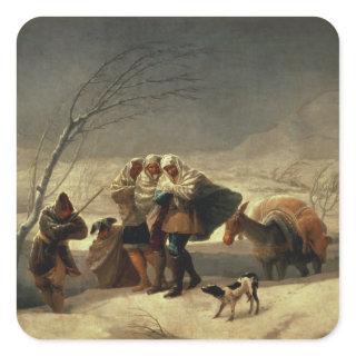 The Snowstorm, 1786-87 Square Sticker