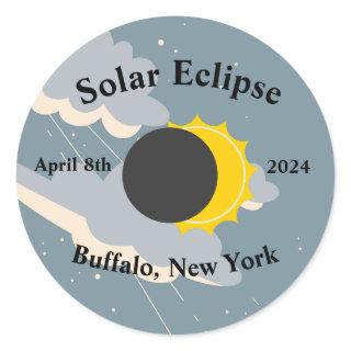 The Spectacular Solar Eclipse Round Stickers