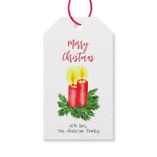 The Spirt of Christmas Advent Candles Personalized Gift Tags