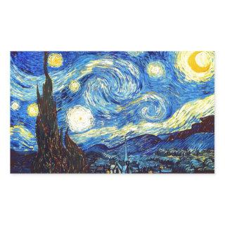 The Starry Night by Vincent van Gogh 1889 Rectangular Sticker