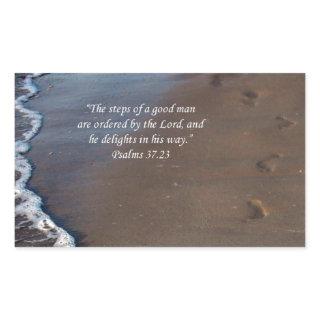 "The Steps of a Good Man" Footprints Ocean Sticker