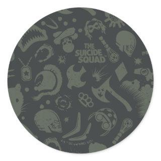 The Suicide Squad | Character Icon Pattern Classic Round Sticker