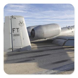 The tail section of an A-10 Thunderbolt II Square Sticker